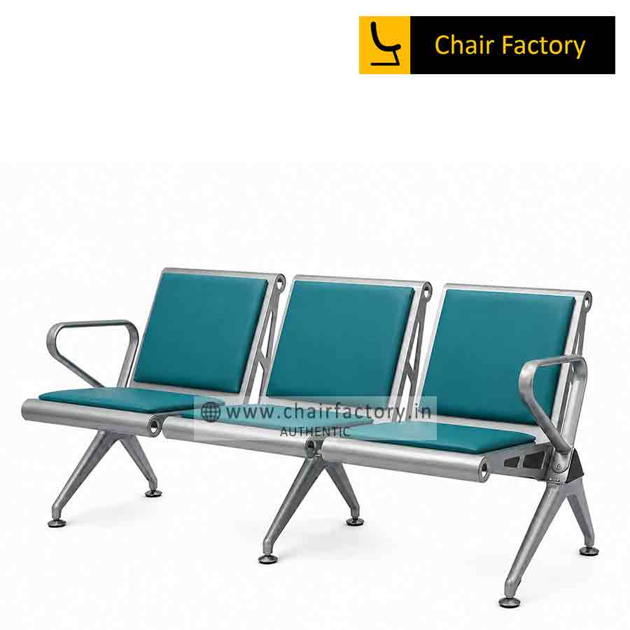 Jarvis 3 Seater Airport Bench with Cushion